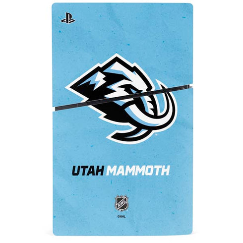 NHL Utah Mammoth Distressed Blue PS5 Slim Digital Edition Console Skin